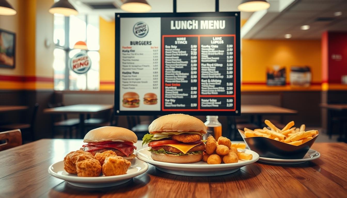 burger king lunch menu with prices